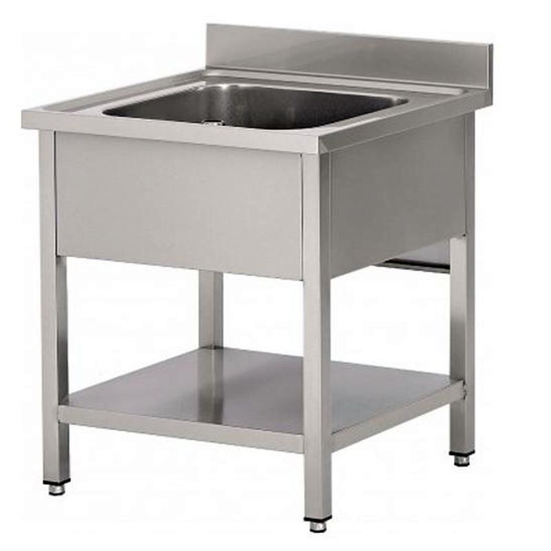 Plonge inox prof. 600 mm – bac gauche