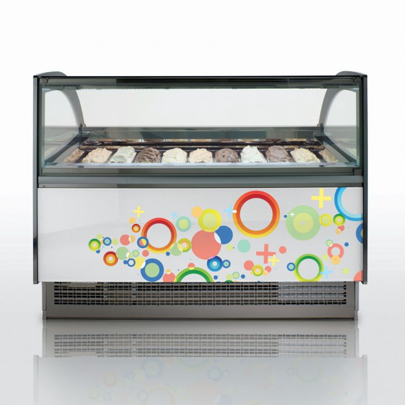 Vitrine A Glaces En Bacs Vitre Bombee